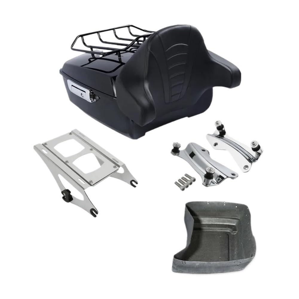 Motorrad Gepäckträger Armlehne Für Ha&rley Tour Pak Touring Ro&ad Electra Street Glide 2014-2021 2019 Motorrad 13,7'' Stamm Rückenlehne Rack Docking Kit von ZUYNPOQ