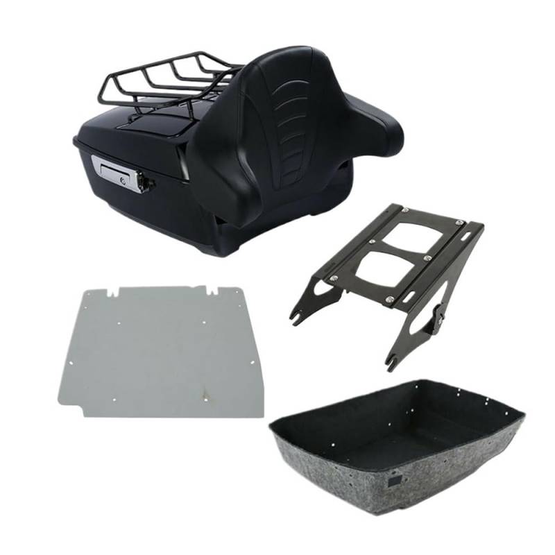 Motorrad Gepäckträger Armlehne Für Ha&rley Tour Pak Touring Ro&ad Electra Street Glide 2014-2021 2019 Motorrad 13,7'' Stamm Rückenlehne Rack Docking Kit von ZUYNPOQ