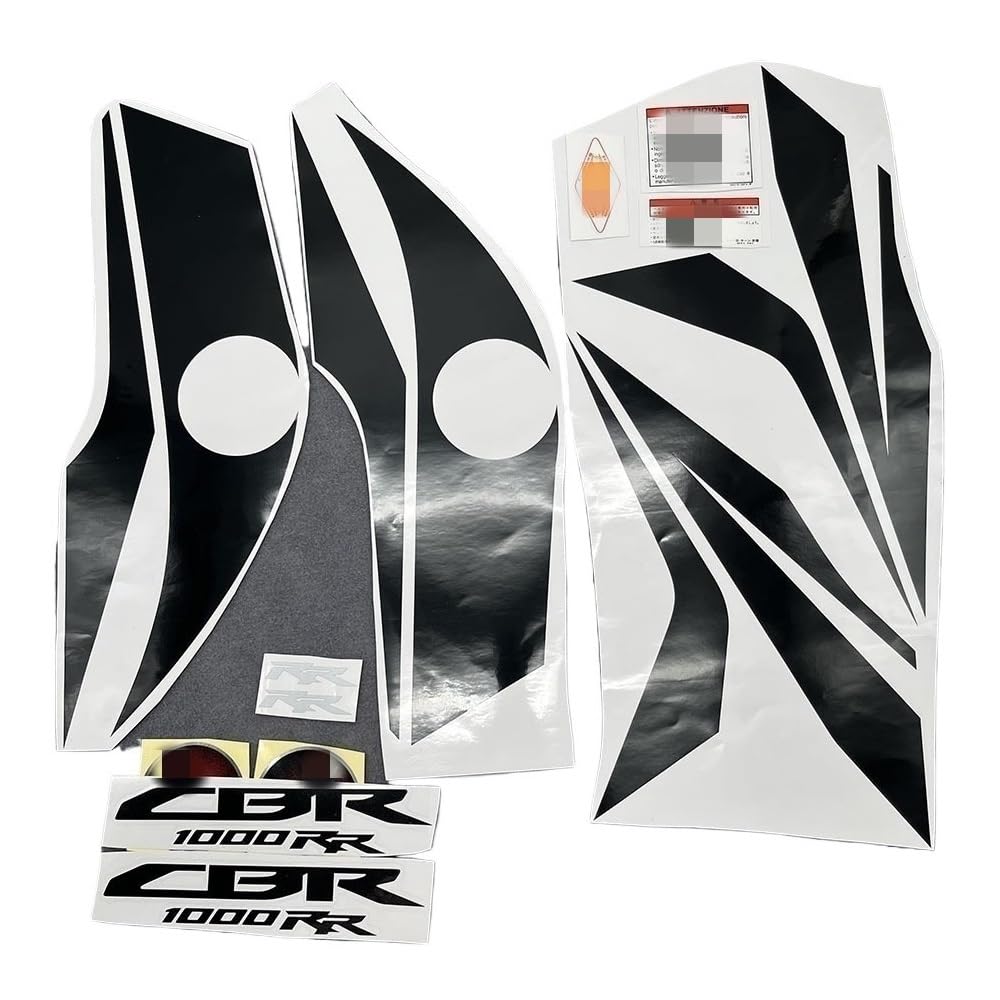 Motorrad Tankaufkleber Aufkleber Für CBR1000RR 2008 2009 2010 2011 Motorrad Schwarz Streifen Tank Abdeckung Runde Emblem Aufkleber Verkleidung Body Kit Decals von ZUYNPOQ