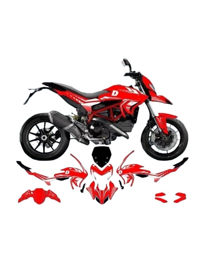 Motorrad Tankaufkleber Aufkleber Für Du&Cati Hyperstrada Hypermotard 821 2013 2014 2015 2016 Motorrad Dekorative Aufkleber Aufkleber Aufkleber von ZUYNPOQ