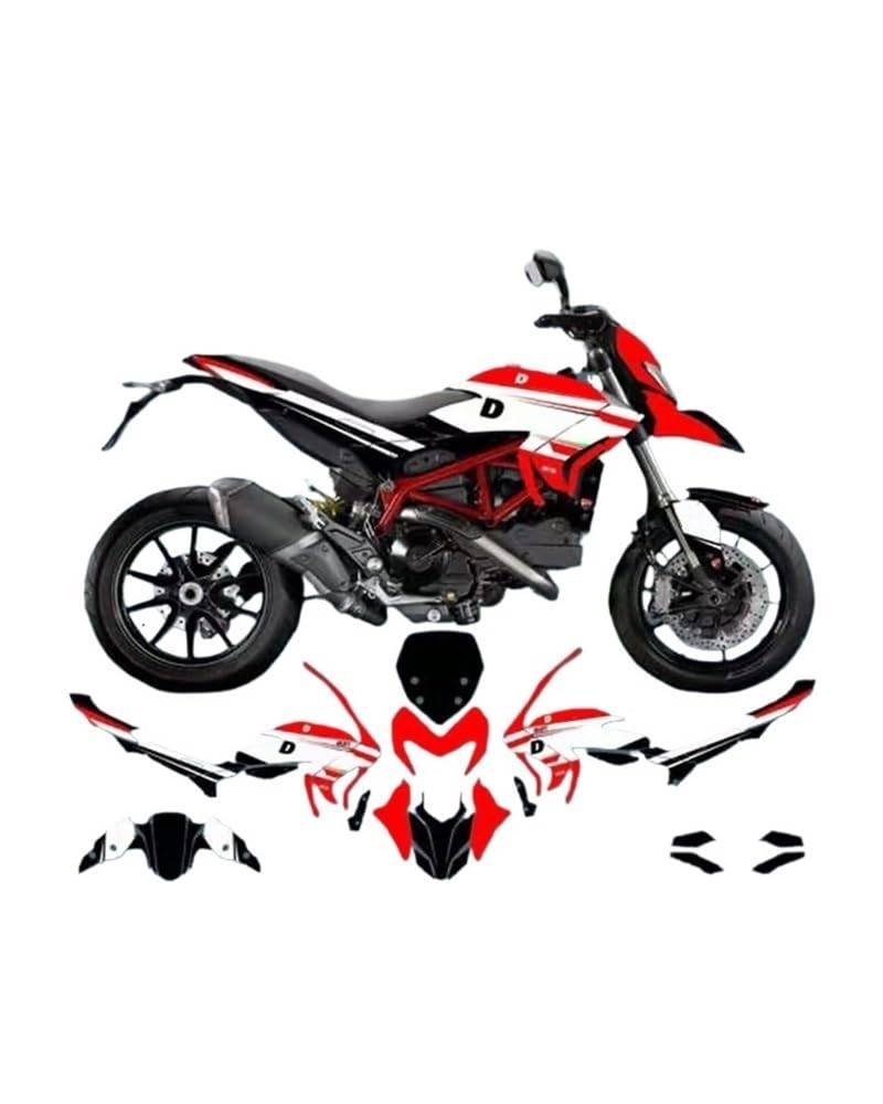 Motorrad Tankaufkleber Aufkleber Für Du&Cati Hyperstrada Hypermotard 821 2013 2014 2015 2016 Motorrad Dekorative Aufkleber Aufkleber Aufkleber von ZUYNPOQ