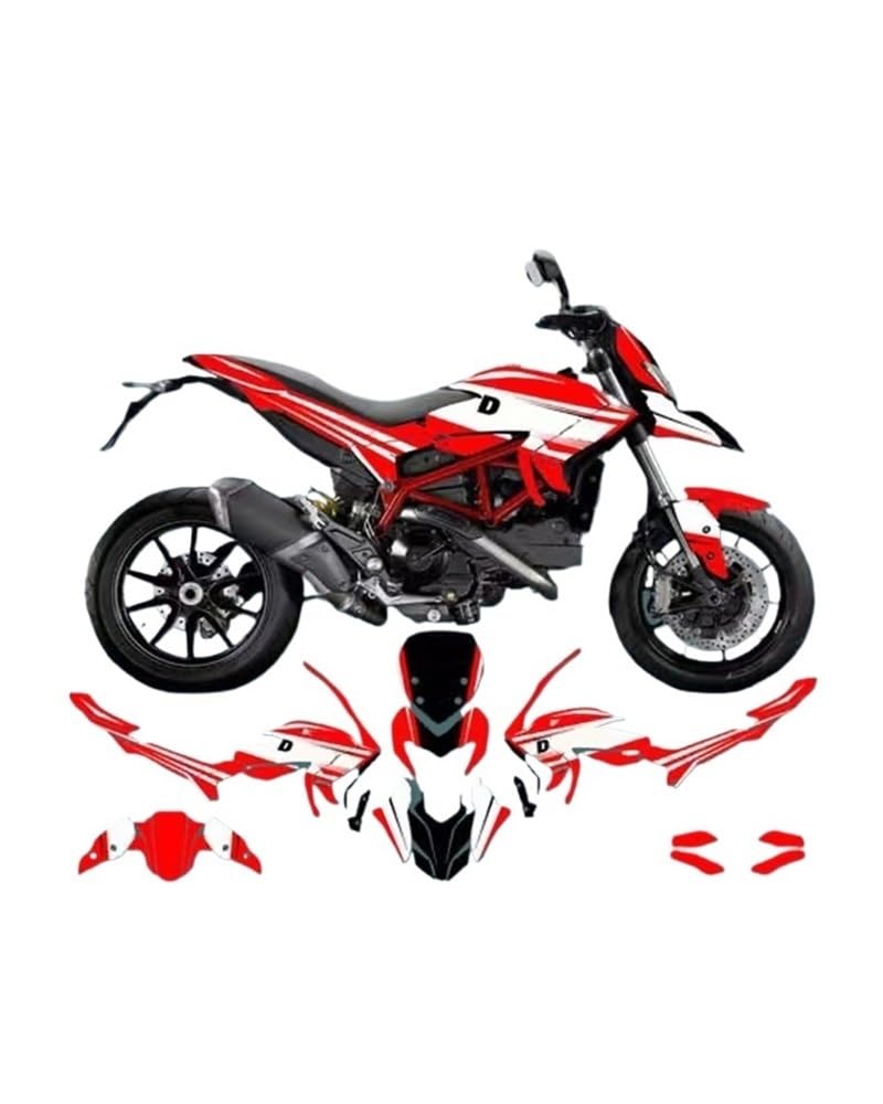 Motorrad Tankaufkleber Aufkleber Für Du&Cati Hyperstrada Hypermotard 821 2013 2014 2015 2016 Motorrad Dekorative Aufkleber Aufkleber Aufkleber von ZUYNPOQ