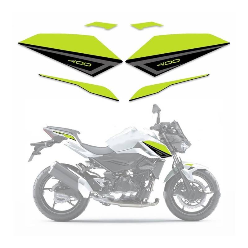 Motorrad Tankaufkleber Aufkleber Für Ka&wasaki Z400 2020 Motorradteile Verkleidungsaufkleber Reflektierendes Vollfahrzeug-Aufkleber-Kit von ZUYNPOQ