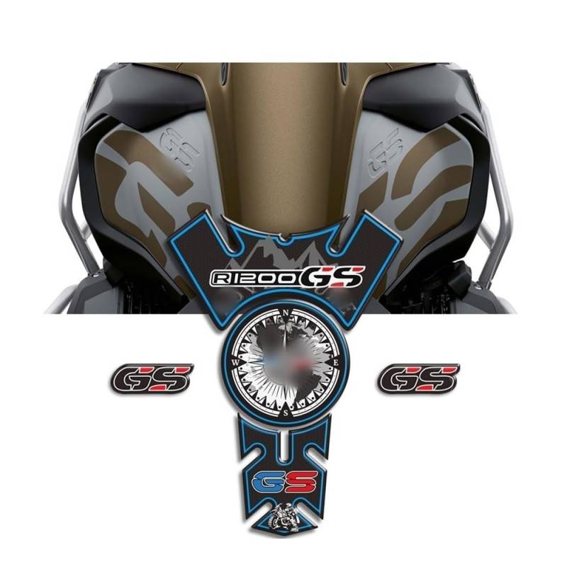 Motorrad Tankaufkleber Aufkleber Für R1200GS R1200 R 1200 GS ADV GSA Für Adventure Tank Pad Seite Panel Protector Front Verkleidung Schnabel Motorrad Aufkleber von ZUYNPOQ