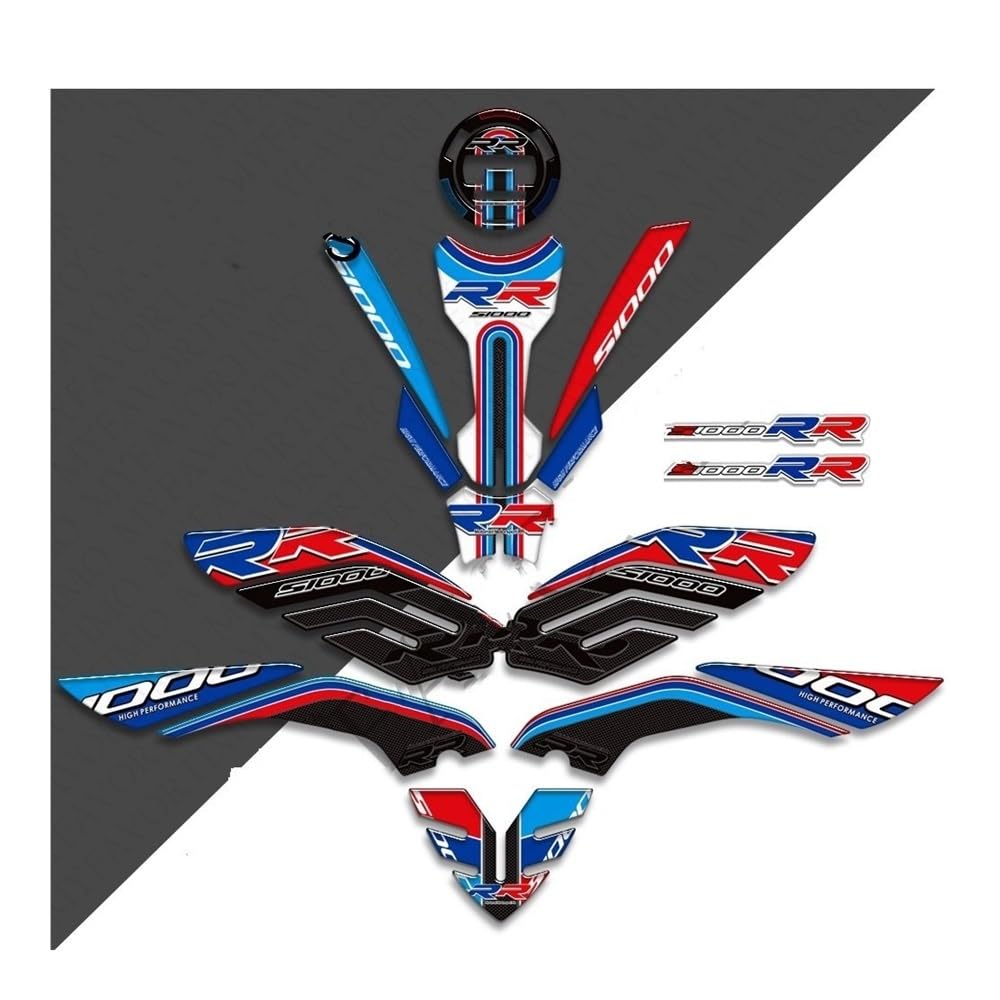 Motorrad Tankaufkleber Aufkleber Für S1000RR S 1000 RR S1000 M M1000RR 2019-2022 Motorrad Aufkleber Verkleidung Schutz Decals Öl Kraftstoff Tank Pad Protector von ZUYNPOQ