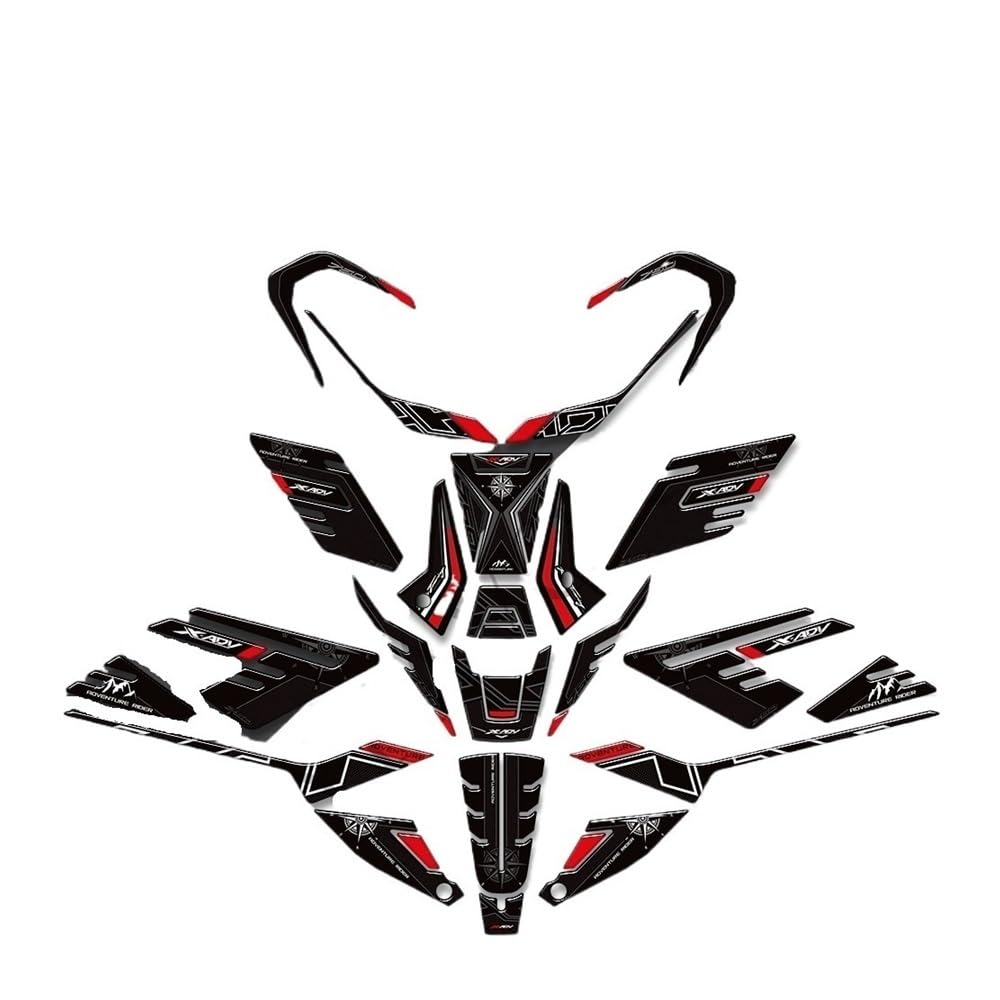 Motorrad Tankaufkleber Aufkleber Für X-ADV XADV X ADV 750 2021 2022 2023 2024 Motorrad Protector Tank Pad Kit Rad Decals Windschutzscheibe Aufkleber von ZUYNPOQ