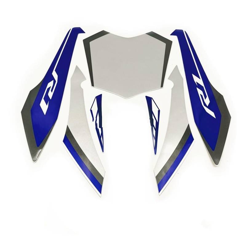 Motorrad Tankaufkleber Aufkleber Für Ya&maha YZF1000 R1 YZF 1000 2015 Universal Blau Verkleidung Full Kit Emblem Aufkleber Zubehör Aufkleber Motorrad Karosserie Dekoration von ZUYNPOQ