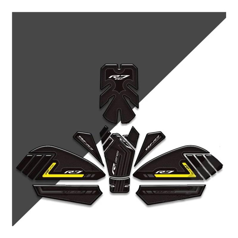 Motorrad Tankaufkleber Aufkleber Motorrad Tank Griffe Pad Protector Aufkleber Decals Heizöl Kit Knie Für Ya&maha YZF-R7 YZF R7 YZFR7 2022 von ZUYNPOQ