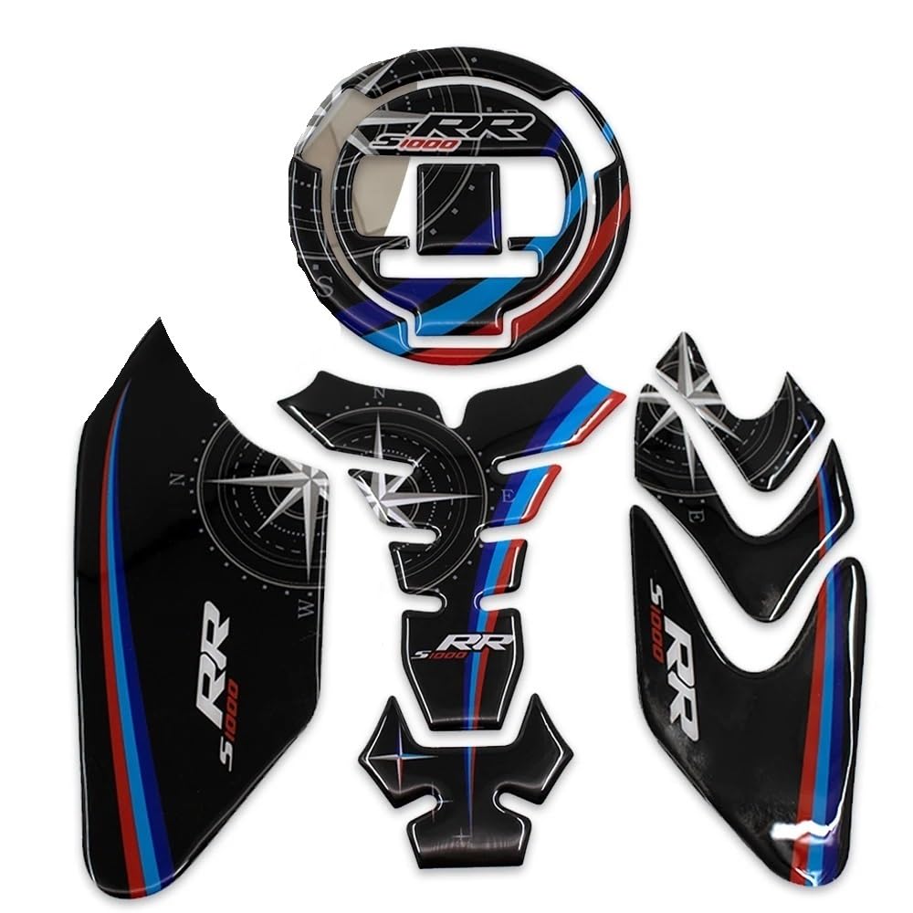 Motorrad Tankaufkleber Aufkleber Motorrad Tank Side Decals Carbon Fiber Tank Pad Aufkleber Für S1000RR 2019 2020 2021 2022 2023 2024 S 1000 RR von ZUYNPOQ