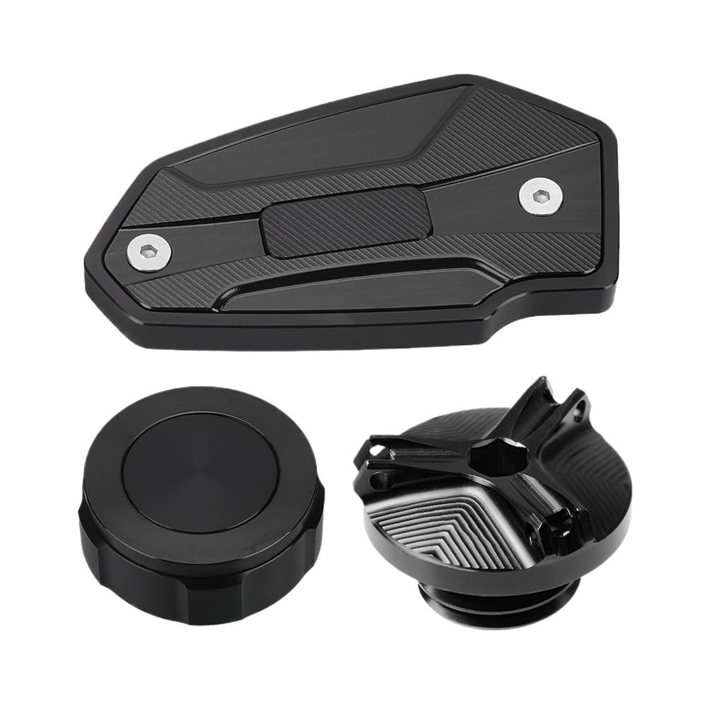 Motorräder Bremsbehälters Schutz Für Ka&wasaki Für NI&nja ZX6R ZX636 ZX10R 1998-2023 Motorrad Vorne Hinten Brems Flüssigkeit Zylinder Master Reservoir Abdeckung Öl Einfülldeckel von ZUYNPOQ