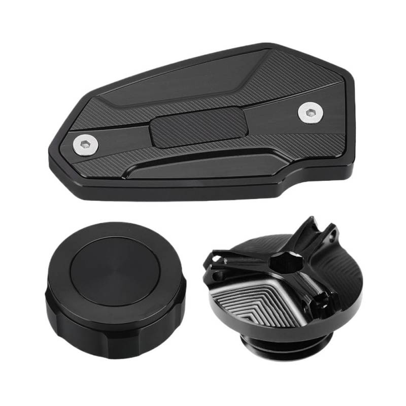 Motorräder Bremsbehälters Schutz Für Ka&wasaki Für NI&nja ZX6R ZX636 ZX10R 1998-2023 Motorrad Vorne Hinten Brems Flüssigkeit Zylinder Master Reservoir Abdeckung Öl Einfülldeckel von ZUYNPOQ