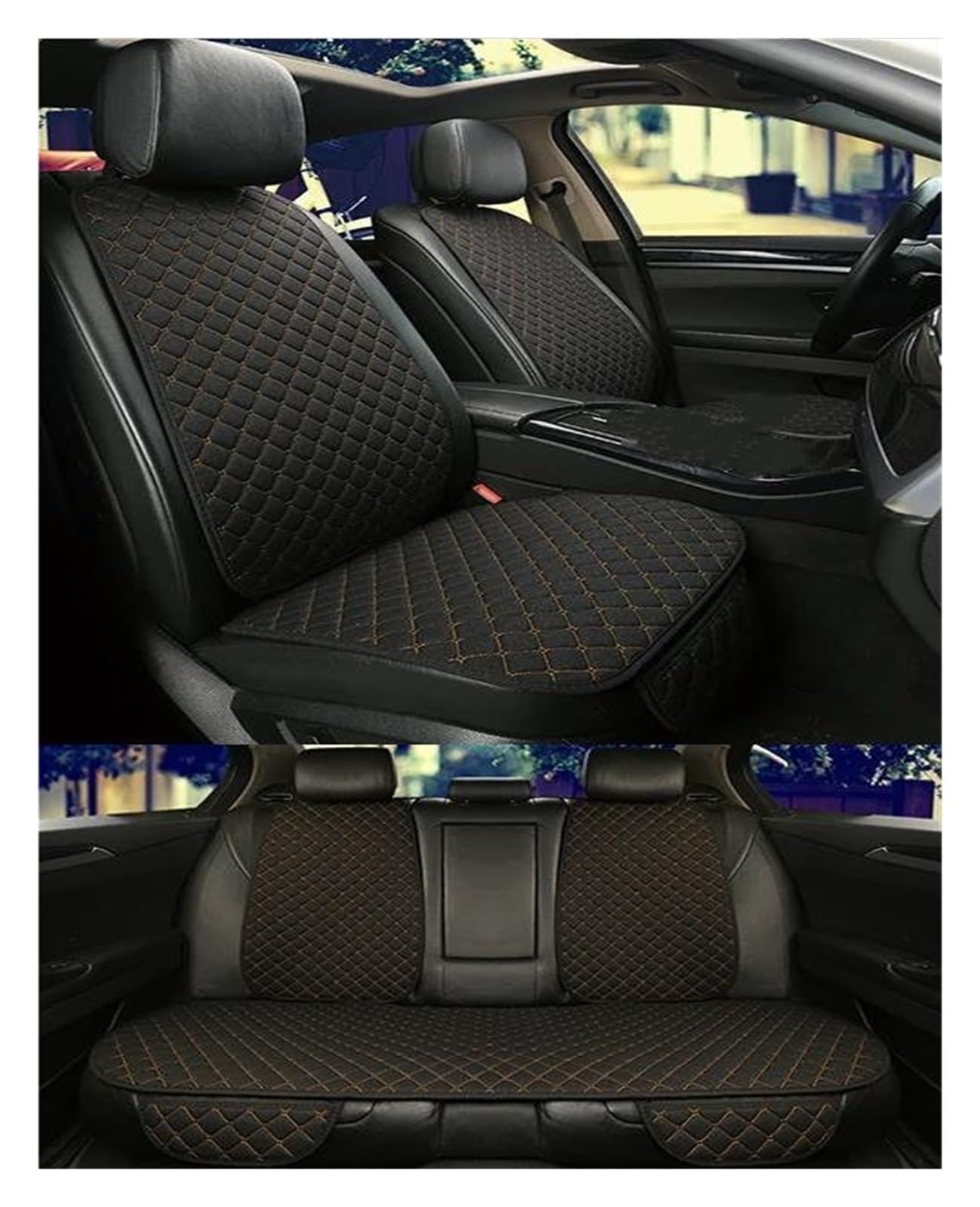 ZWBC Auto-Sitzbezüge Sets für 𝙈𝙚𝙧𝙘𝙚𝙙𝙚𝙨-𝘽𝙚𝙣𝙯 X167 GLS 2020-,Auto Sitzbezüge Sets Wasserdicht Rutschfester Autositzkissen Innenraum Zubehör,D von ZWBC