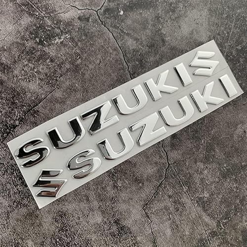 2 Stück Auto Emblem Aufkleber für Suzuki, Auto Logo Abziehbilder Styling Dekorative, Auto Body Abzeichen Emblem Selbstklebende Aufkleber Zubehör Silver von ZWBFBS