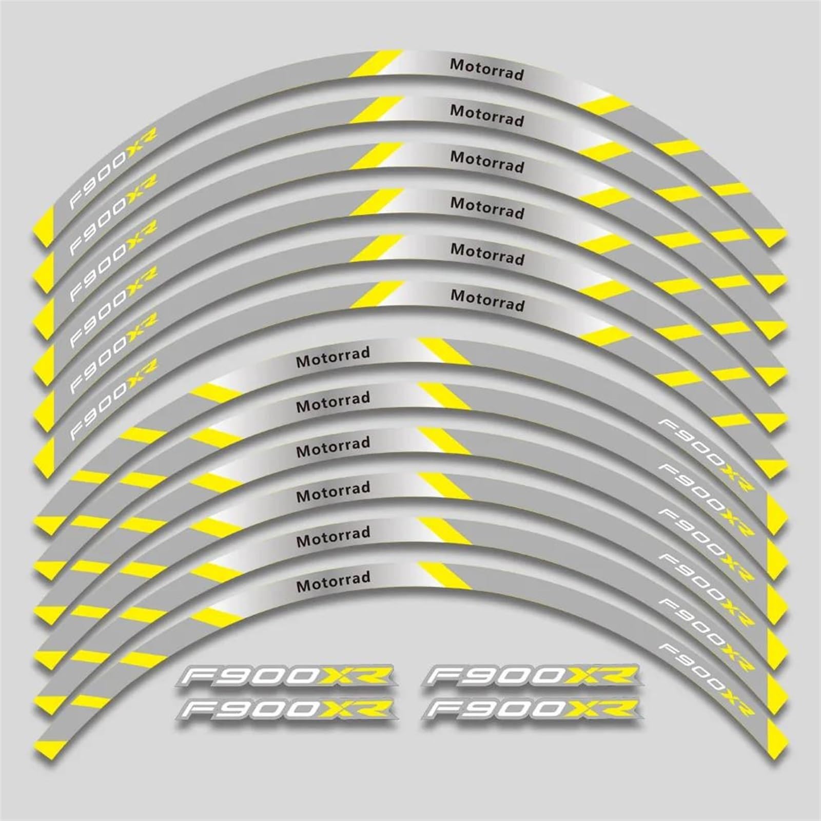 ZWBHNB Felgenrandaufkleber Motorrad-Felgenaufkleber, Felgen-Nabenstreifen, Wasserdicht, Dekorative Reifenaufkleber, Klebeband-Set, Zubehör Für BMW F900XR F900 F 900 XR Radaufkleber(Farbe 12) von ZWBHNB