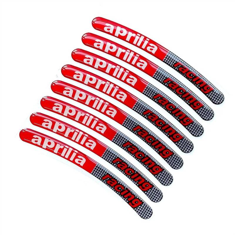 ZWBHNB Felgenrandaufkleber Motorrad Reflektierende Radnabe Aufkleber Felge Streifen Aufkleber 8PCS Gel Zubehör Für Aprilia Rsv4 Rs 660 RS 125 Shiver 750 Radaufkleber von ZWBHNB