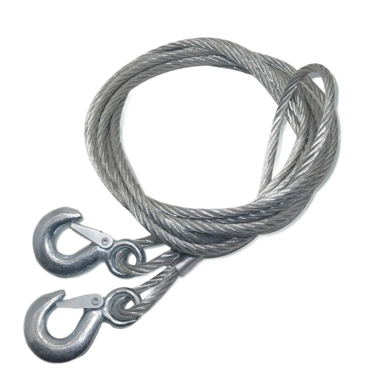 Abschleppseile Auto-Abschleppseil, Gurtkabel mit U-Haken, Schäkel, Nylon mit reflektierendem Licht for Auto, LKW, Anhänger, SUV, 5 m, 8 Tonnen(Steel Rope 4m 3 Tons) von ZWCSHUU