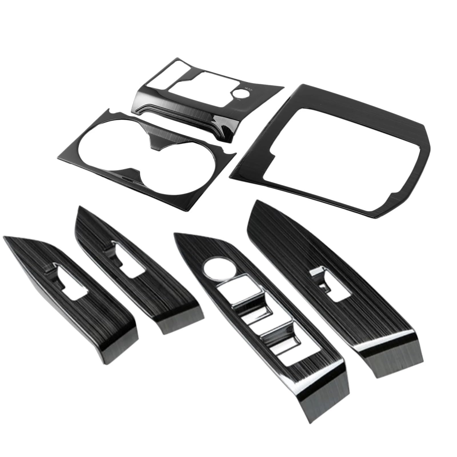 ZWHLYLY [Replacement] 1 Set Auto-Gangschaltkonsolen-Panel-Abdeckung, Verkleidung, Getränkehalter-Abdeckung, Tür-Fenster-Schalter-Abdeckung for Mazda CX-5 CX5 2017–2020, LHD von ZWHLYLY