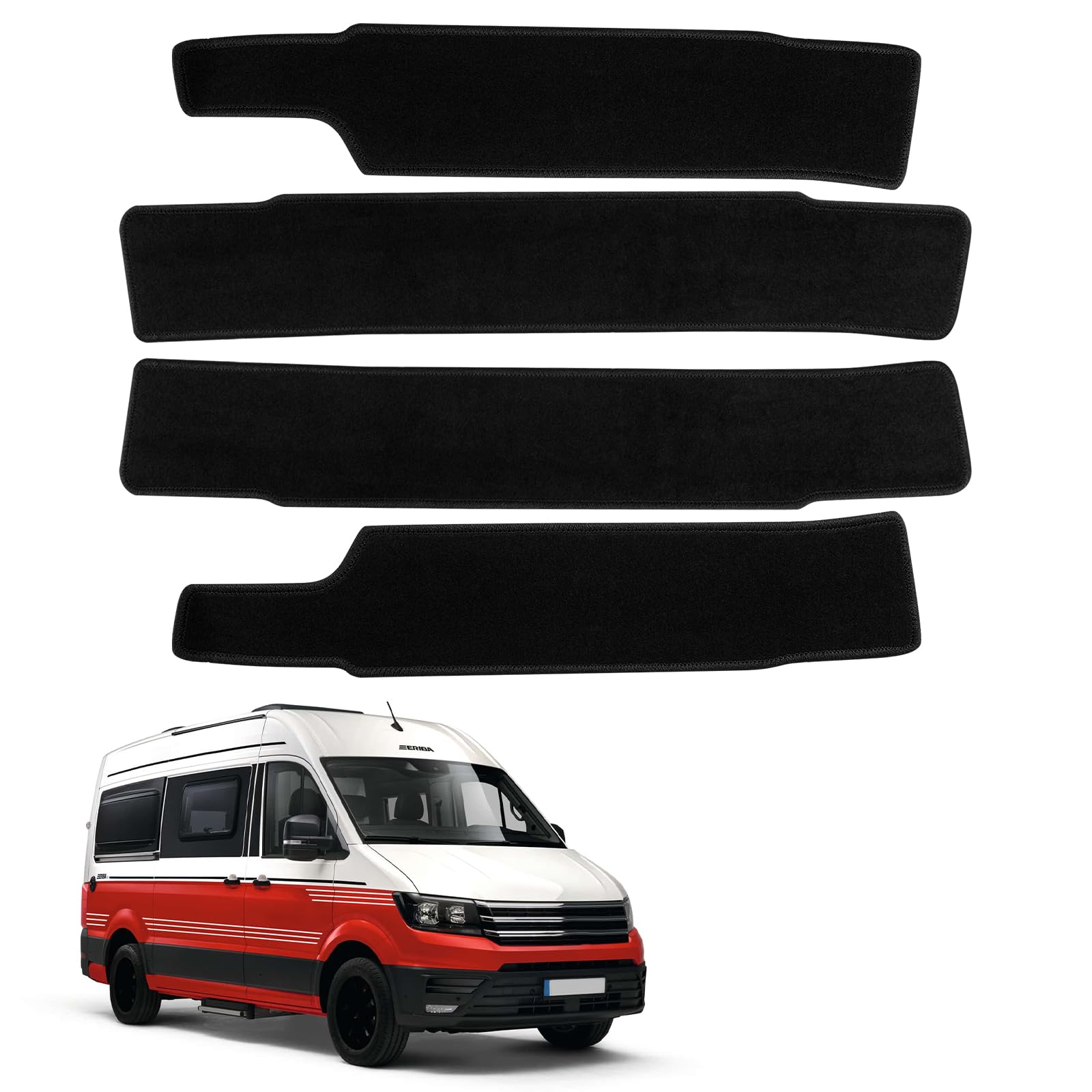 4 Stück Teppiche Fußmatten Ersatz für VW T7, Fußmatte Einstieg, Strapazierfähige Eingangstürmatte Wohnwagenmatte Eingang von ZWPARTS