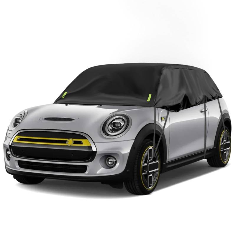 Autoabdeckung Ersatz für Mini Electric 2020-2024, 300D Oxford Gewebe Hälfte Autoabdeckung, Halbgarage UV Beständige Halbe Auto Abdeckplane Staubdicht Schneefest Sonnenfest Outdoor Indoor von ZWPARTS