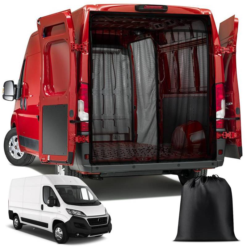 ZWPARTS Magnetischer Van Insektenschutz Maßgeschneidert für 2006-2024 FIAT Ducato/Peugeot Boxer/Citroen Relay X250/X290 H2/H3 and L2 L3 L4 Heckklappe, Auto Insektennetz Moskitonetze für Heckklappe von ZWPARTS