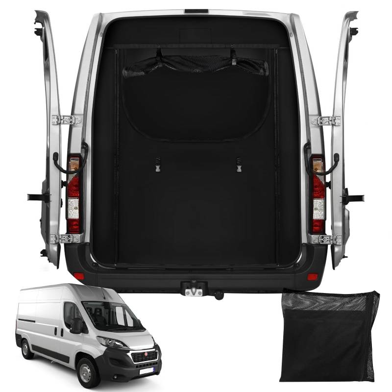 ZWPARTS Van Insektenschutz Maßgeschneidert für 2006-2024 FIAT Ducato/Peugeot Boxer/Citroen Relay X250/X290 H2 and L2 L3 L4, Auto Insektennetz Moskitonetze für Heckklappe, Mit Sichtschutztuch von ZWPARTS