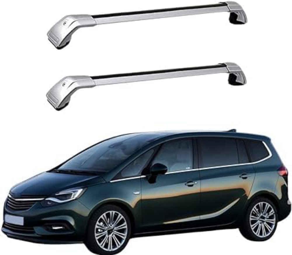 2 Stück Aluminium Dachträger Querstangen, für Opel Vauxhall Zafira Tourer 2011 2012 2013-2017 2018 2019 Dachreling Rack Gepäck Querträger Relingträger Gepäckablage Car Zubehör,normal-2 von ZXBL