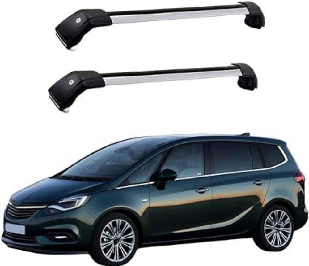 2 Stück Aluminium Dachträger Querstangen, für Opel Vauxhall Zafira Tourer 2011 2012 2013-2017 2018 2019 Dachreling Rack Gepäck Querträger Relingträger Gepäckablage Car Zubehör,normal-3 von ZXBL