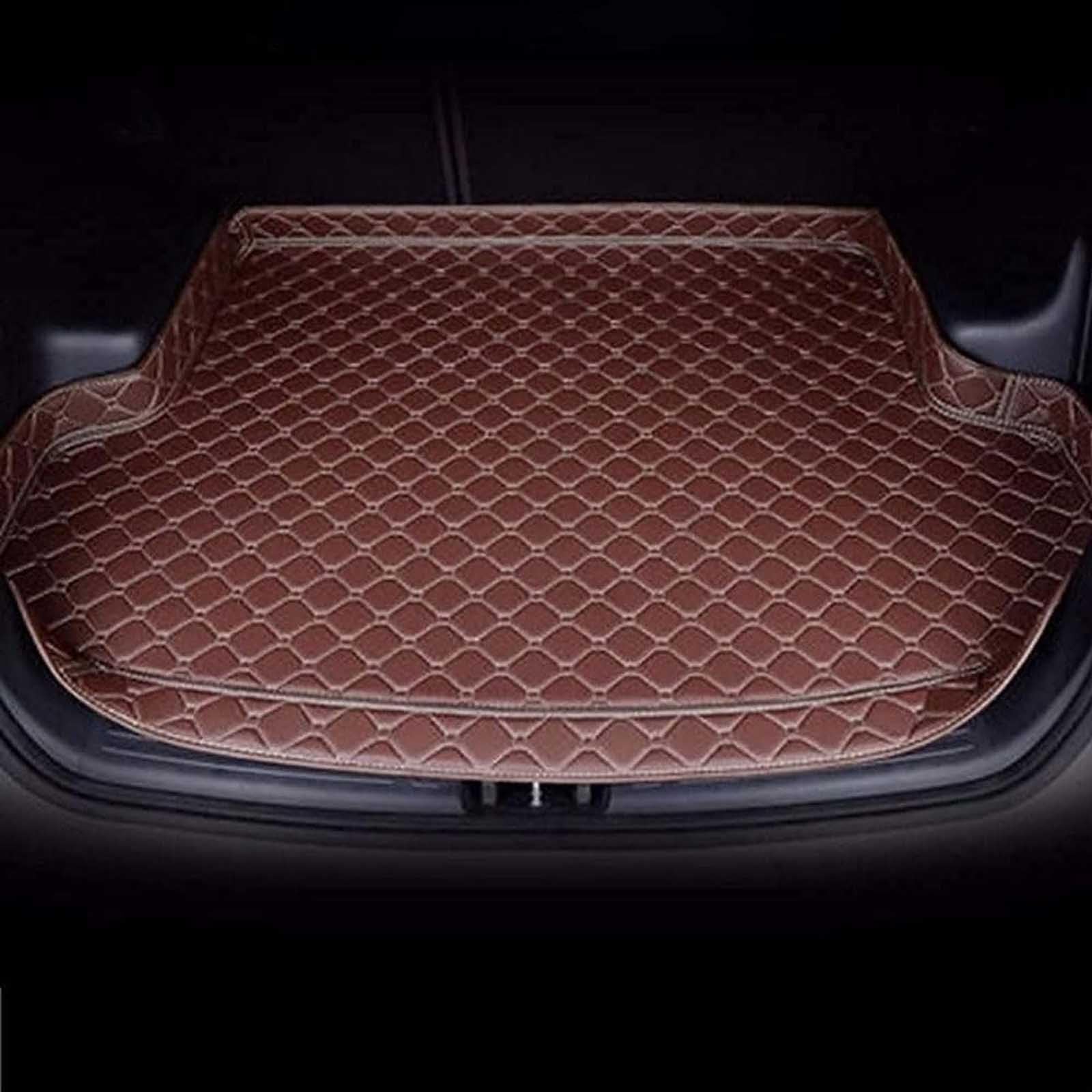 Auto Leder Kofferraummatten für Benz GLB 5Seats 2020-2022, Wasserdicht Antirutsch Kofferraum Innenmatte Zubehör,F/Coffee von ZXBL