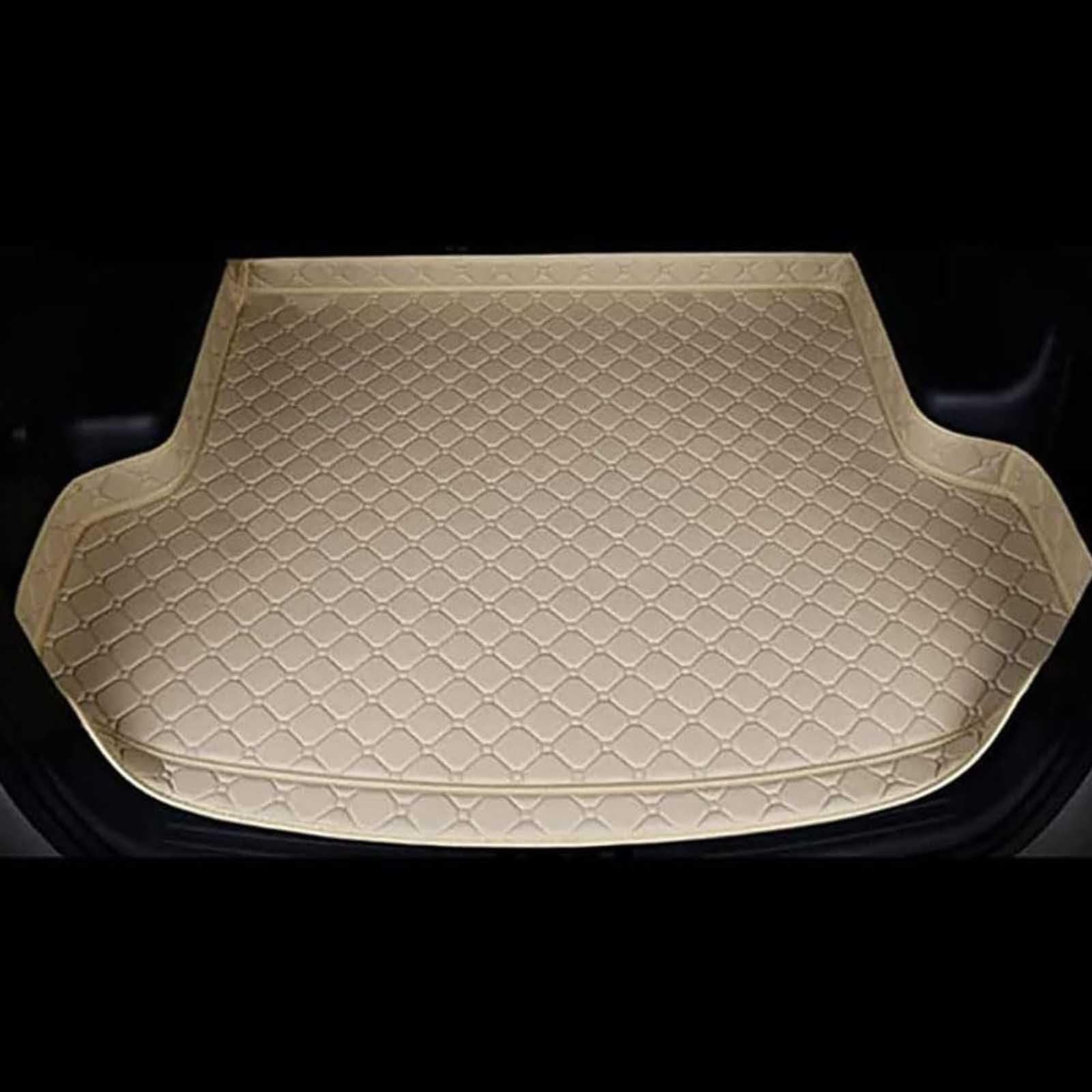 Auto Leder Kofferraummatten für Lexus ES 2018-2023 hybrid, Wasserdicht Antirutsch Kofferraum Innenmatte Zubehör,B/Beige von ZXBL