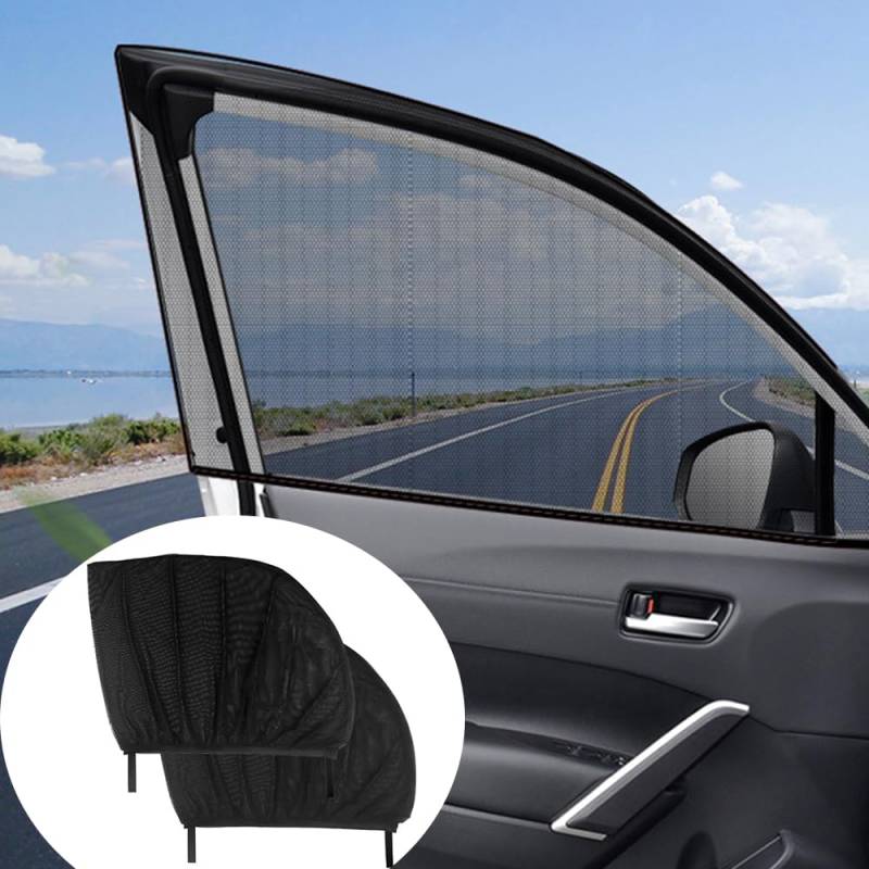 2 Stück Sonnenschutz Auto Baby für MG MG5 EV | 2020-2022,Sonnenblende Auto Netz Seitenfenster Meshmaterial Schützt Mitfahrer Autofenster Sonnenschutzrollos,Front window von ZXCVDF
