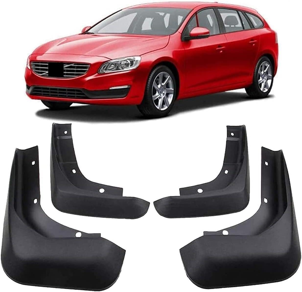 Auto Schmutzfänger Ersatz für Volvo V60 2010-2018 Kratzfest Spritzschutz Auto Front Heck Spritzschutz Abdeckung Kotflügelschoner von ZXFENG