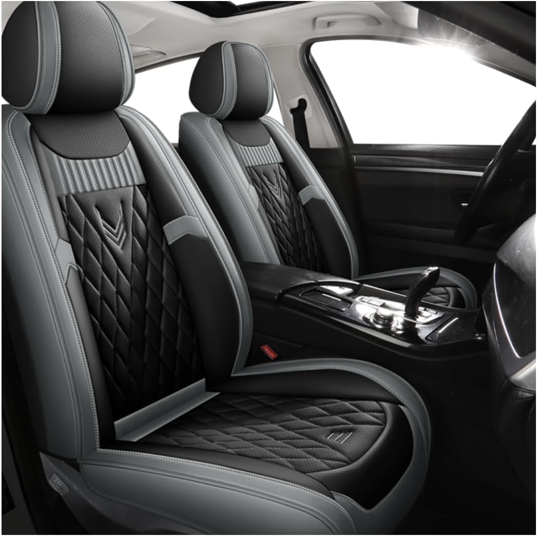 ZXKYLFFF Autositzbezüge für Audi Q3 Sportback Anno 2012–2021, Vorder- und Rücksitze schützen den Innenraum, Grau von ZXKYLFFF