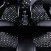 Auto FußMatten, für Alfa Romeo Stelvio 2017-2021 Anti-Rutsch-Futter-Teppichschutzmatten Zubehör,A/Black-Beige von ZXWZZQ88