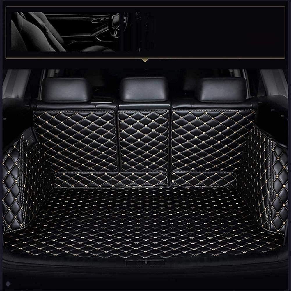 Auto Leder Kofferraummatte für Mercedes-Benz GL 2013-2023 (with mesh on Both Sides) Vollabdeckung Kofferraumwannen rutschfest Kofferraum Schutzmatte Zubehör,C/Black-beige von ZXWZZQ88