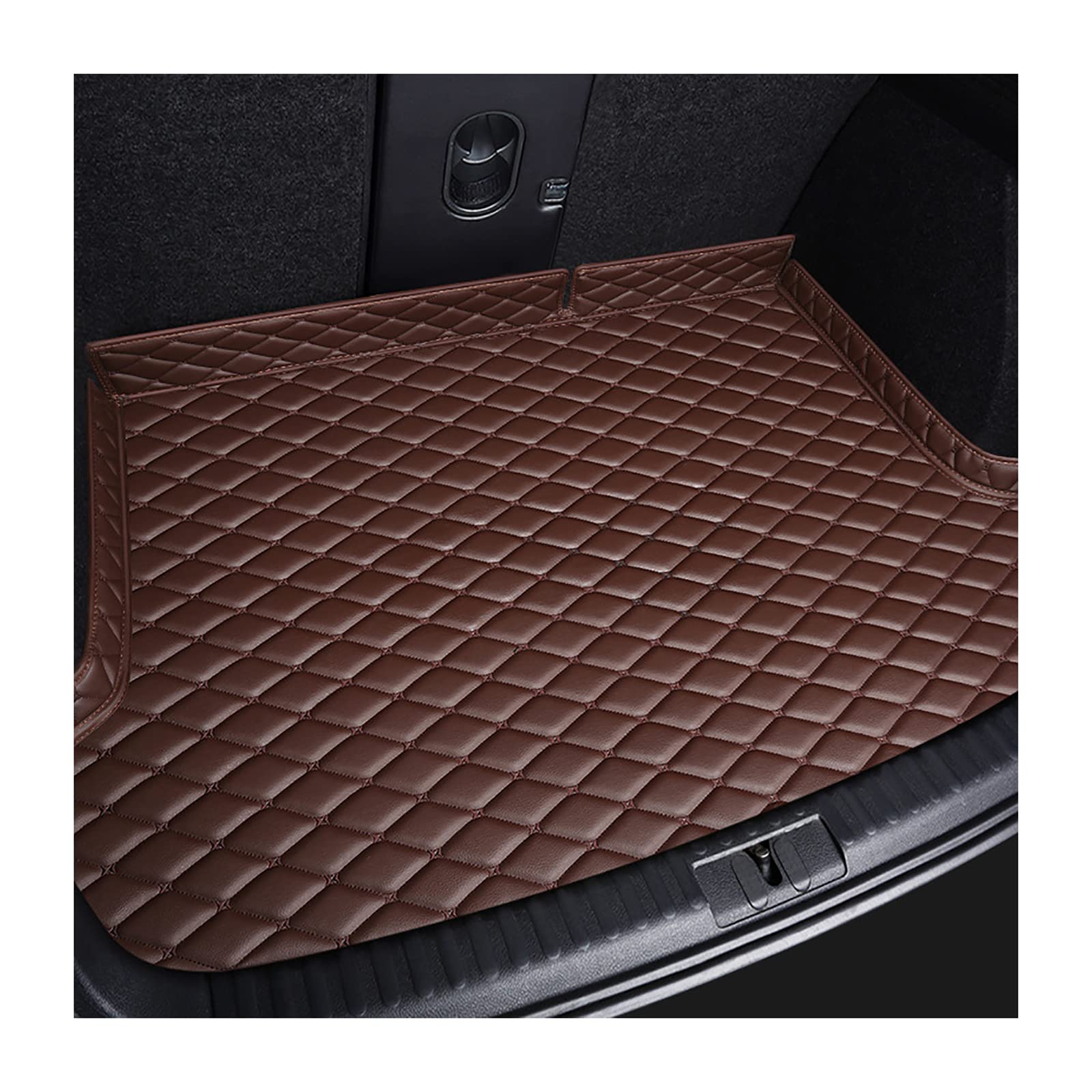 Maßgeschneiderte Kofferraummatte, Hochseitiges PU-Leder-Innenbodenschutzzubehör, Kompatibel mit BMW X6 E71 2008-2014,5-Coffee von ZXYHBHD