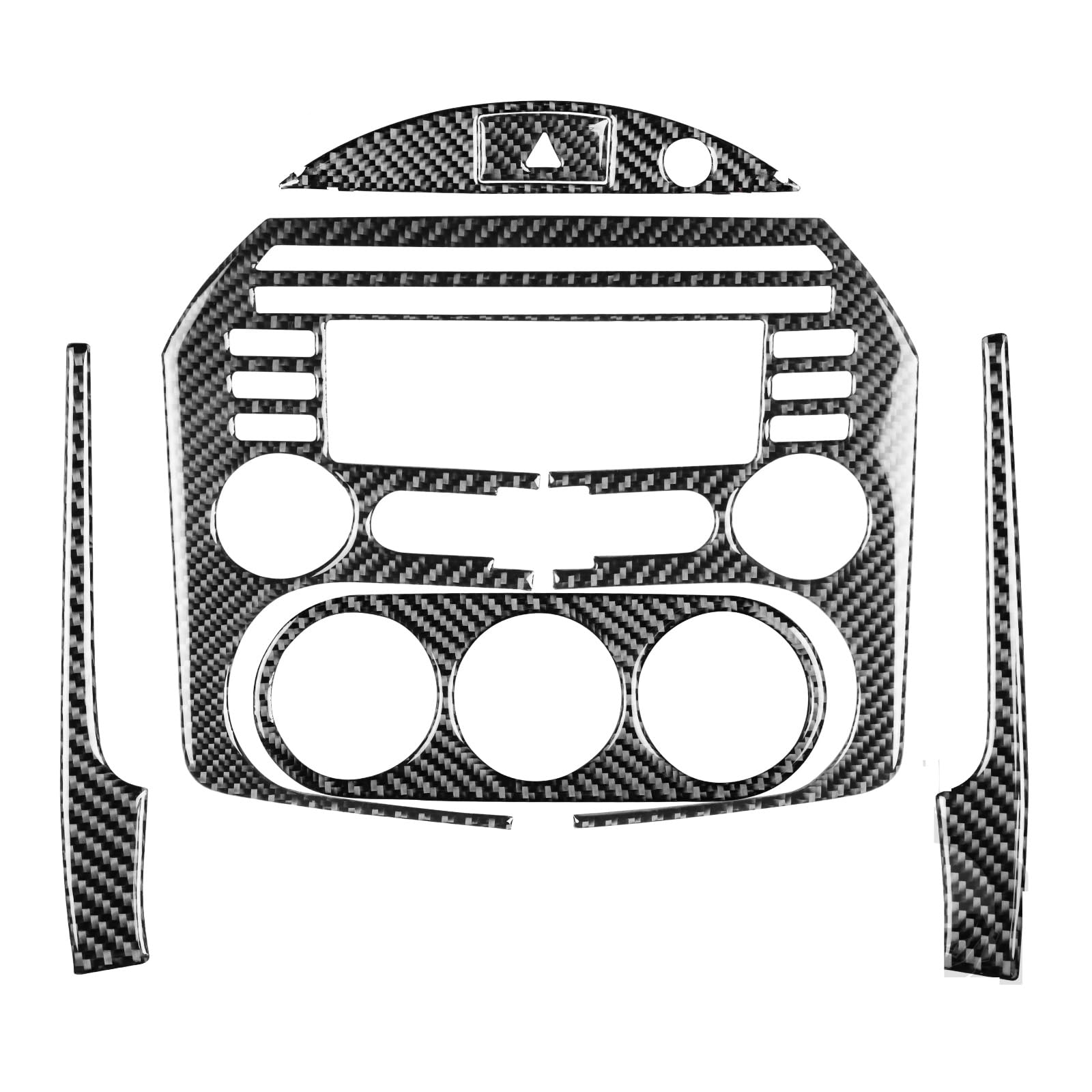 Klimaanlage Trim Aufkleber Kompatibel Mit Mazda Für MX-5 Für Miata Für NC 2009 2010 2011 2012 2013 2014 2015, Carbonfasermuster, Innenverkleidungsaufkleber, Roadster-CD-Panelabdeckung(color1) von ZXYIWSDF
