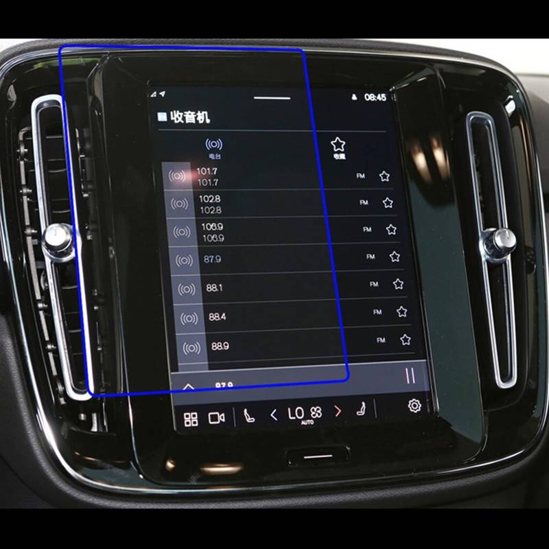 ZXYIWSDF Auto Navi Folie 8,7 Zoll kompatibel mit Volvo für C40 2022 2023 Auto-Center-Bildschirm GPS-Navigation gehärtetes Glas Schutzfolie Auto-Innenraum-Scrren-Abdeckung von ZXYIWSDF