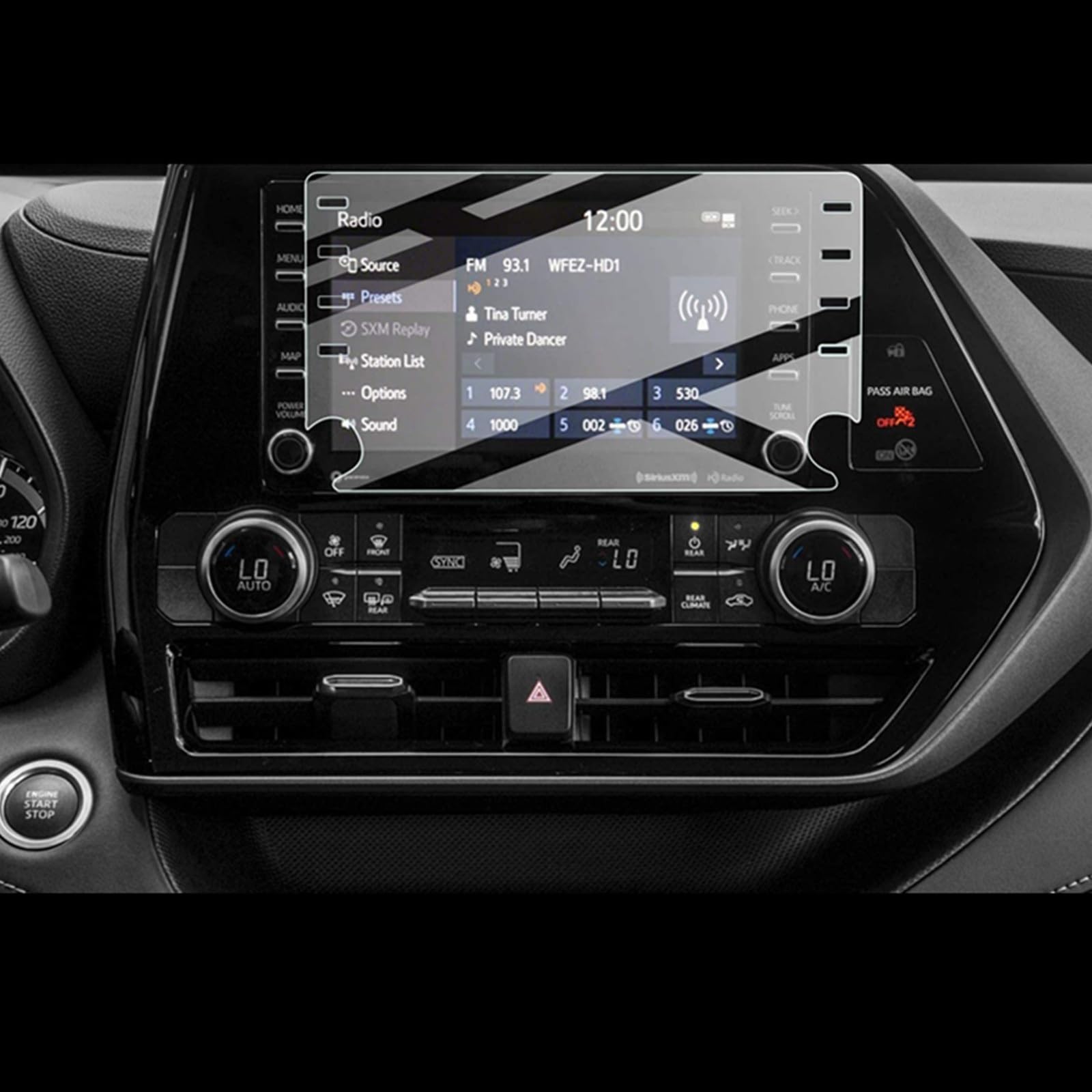 ZXYIWSDF Auto Navi Folie 8 Zoll Kompatibel Mit Toyota Für Highlander 2020 2021 2022 Navigationsdisplay Gehärtetes Glas GPS LCD Schutzfolie Bildschirm Innenraum Auto von ZXYIWSDF