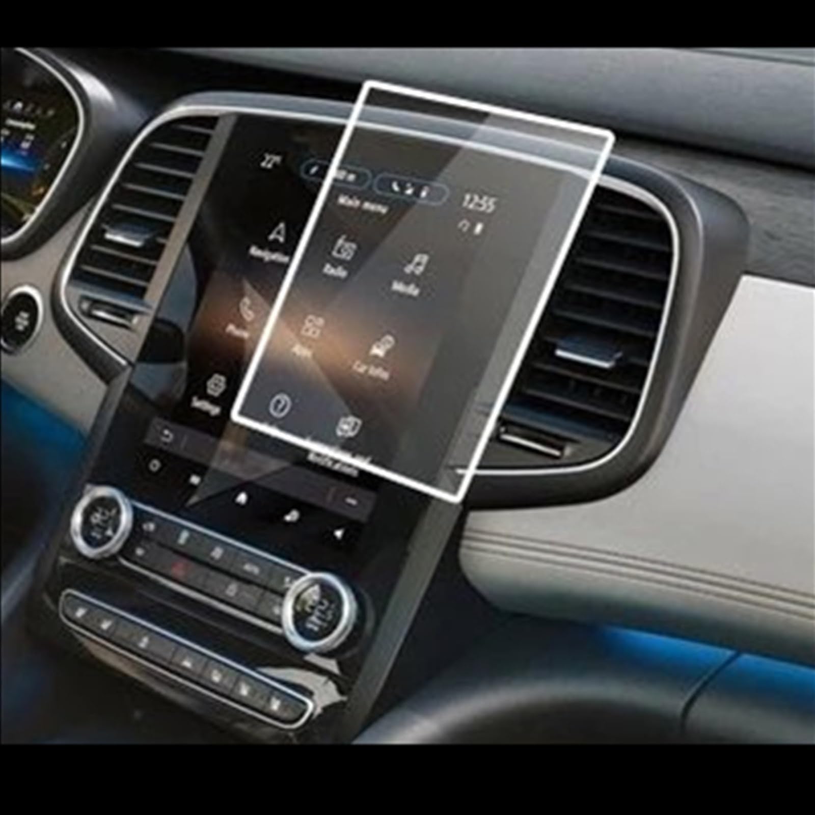 ZXYIWSDF Auto Navi Folie Kompatibel Mit Talisman 2017 2018 2019 2020, Auto-Navigations-Displayschutzfolie, Gehärtetes Glas Für Den Innenraum des Autos, Anti-Fingerabdruck-Bildschirmabdeckung von ZXYIWSDF