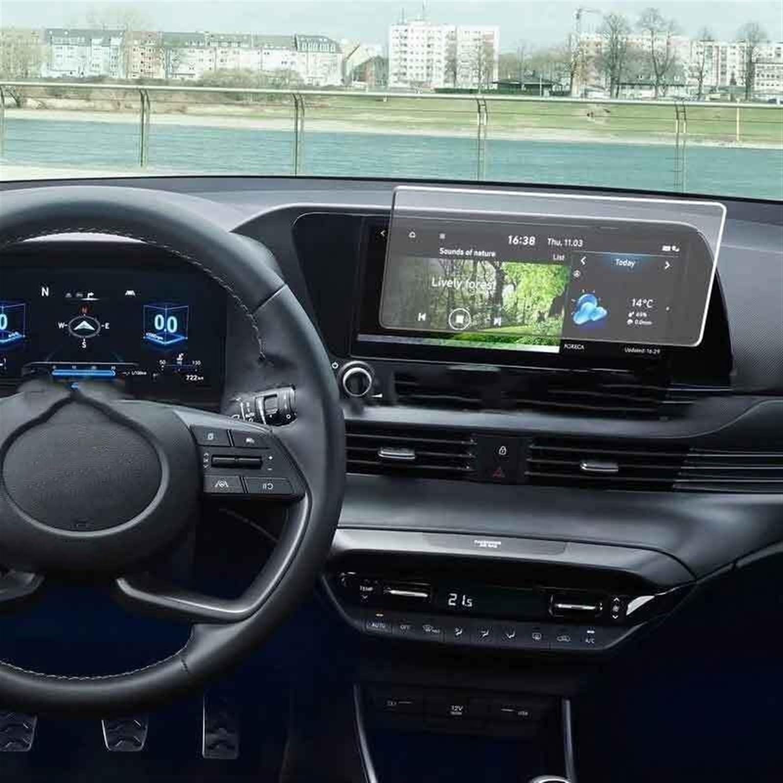 ZXYIWSDF Auto Navi Folie Kompatibel mit Hyundai für Bayon 2022 10,25 Zoll Autoradio GPS-Navigationsbildschirm gehärtetes Glas Schutzfolie Auto-Innenraum von ZXYIWSDF