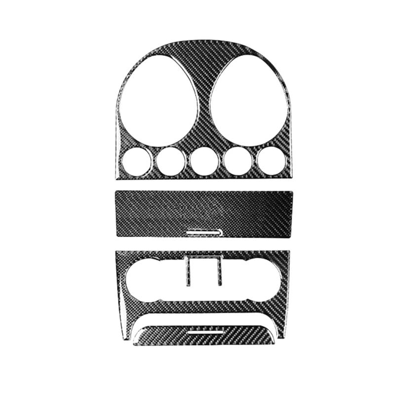 ZXYIWSDF Klimaanlage Trim Aufkleber Kompatibel Mit TT 8N 2001 2002 2003 2004 2005 2006 Zentralsteuerung AC CD-Player-Panel Carbonfaser-Musteraufkleber Auto-Innenausstattung von ZXYIWSDF