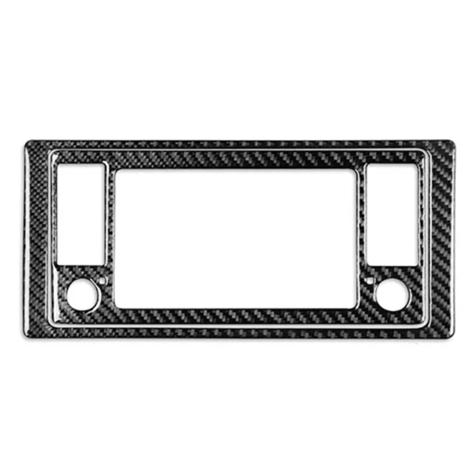 ZXYIWSDF Klimaanlage Trim Aufkleber Kompatibel Mit X5 E53 2000 2001 2002 2003 2004 2005 2006 Armaturenbrett-CD-Panel-Tuning, Kohlefaser-Muster, Aufkleber, Auto-Innenausstattung(Black Carbon,C) von ZXYIWSDF