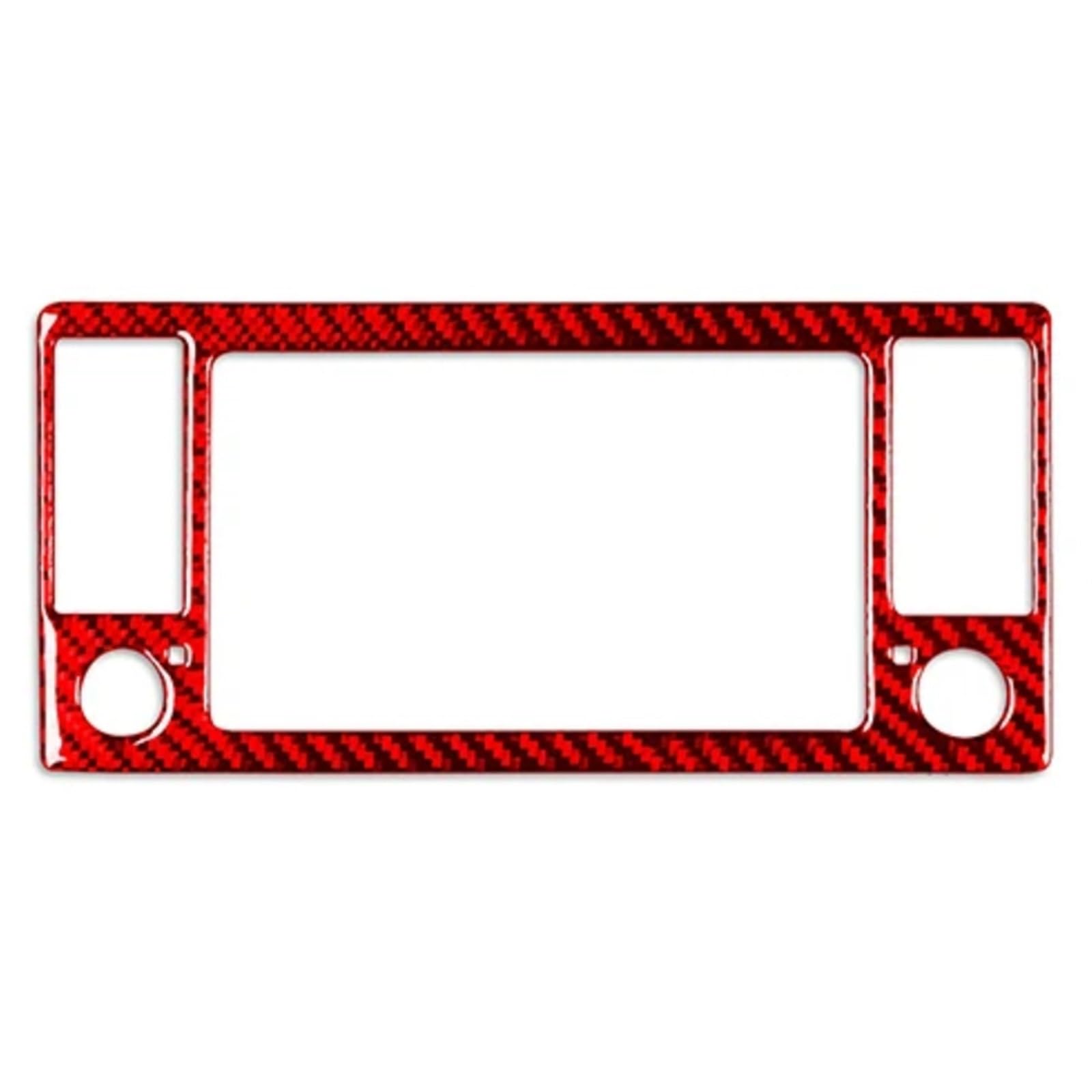 ZXYIWSDF Klimaanlage Trim Aufkleber Kompatibel Mit X5 E53 2000 2001 2002 2003 2004 2005 2006 Armaturenbrett-CD-Panel-Tuning, Kohlefaser-Muster, Aufkleber, Auto-Innenausstattung(Red Carbon,B) von ZXYIWSDF