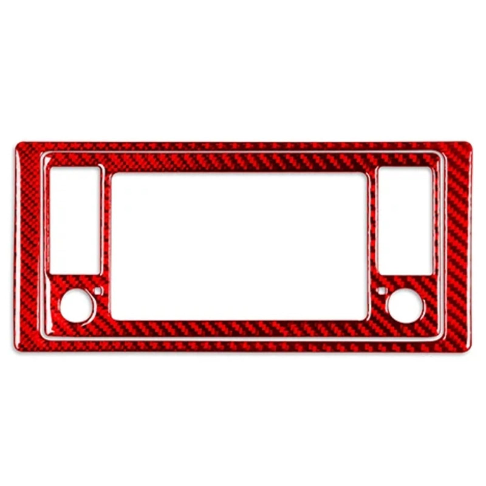 ZXYIWSDF Klimaanlage Trim Aufkleber Kompatibel Mit X5 E53 2000 2001 2002 2003 2004 2005 2006 Armaturenbrett-CD-Panel-Tuning, Kohlefaser-Muster, Aufkleber, Auto-Innenausstattung(Red Carbon,C) von ZXYIWSDF