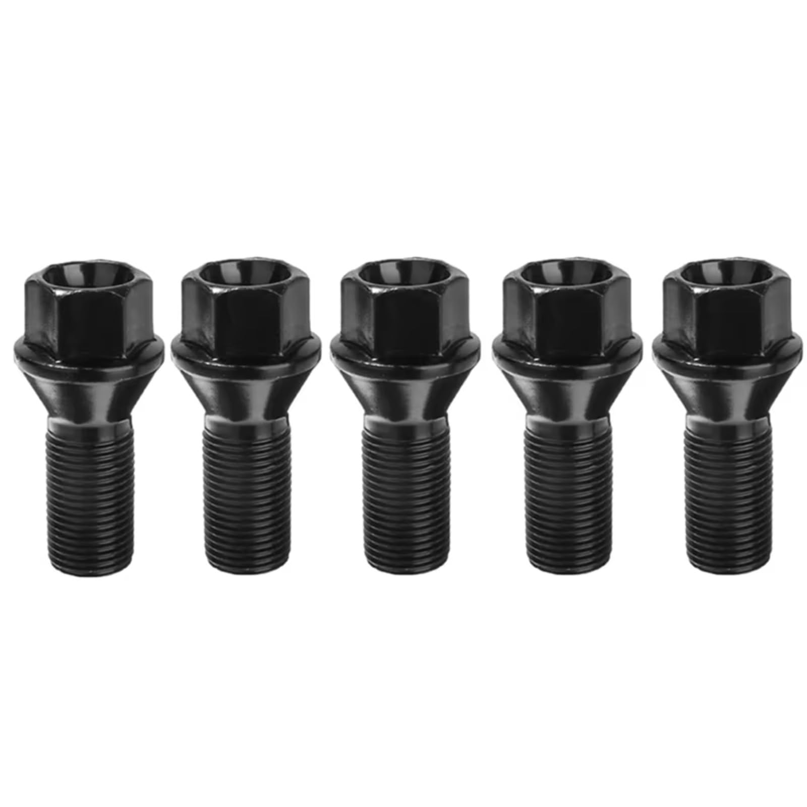 ZXYIWSDF Kompatibel Mit E70 E70N E71 5 Stück M14 X 1,25 Schwarze Radsicherungsbolzenmutter Stahllegierungsradschrauben OEM: 36136781151 Radschraube Stahl und Leichtmetallfelge von ZXYIWSDF