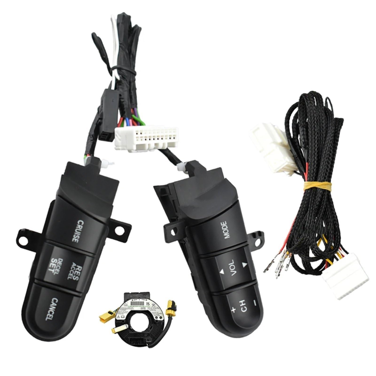 ZXYIWSDF Lenkrad Tasten Switch Kompatibel Mit Civic 2006 2007 2008 Autozubehör Lenkradsteuerung Audio-Lautstärkeregler Mit Kabeln Tempomat(2) von ZXYIWSDF