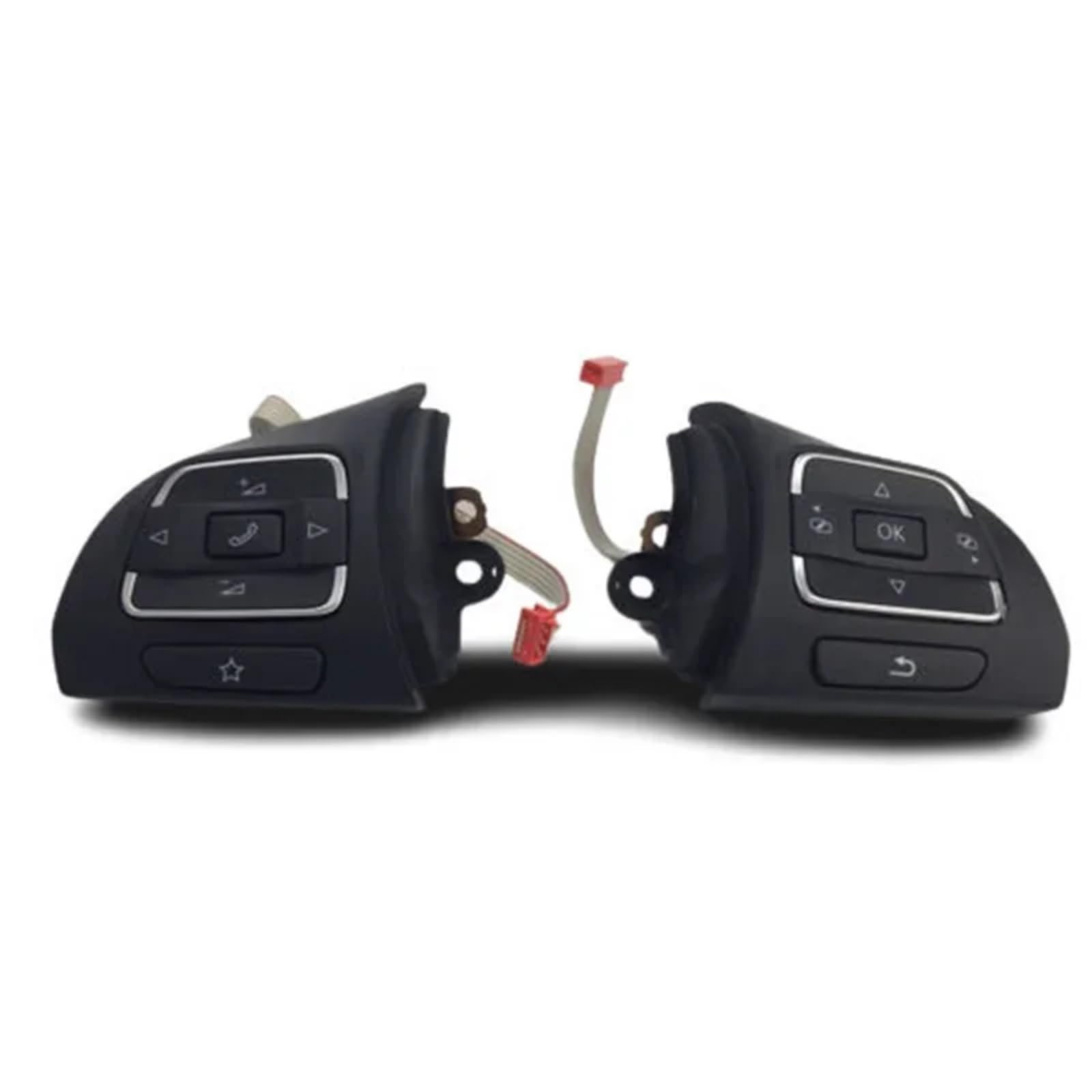 ZXYIWSDF Lenkrad Tasten Switch Kompatibel Mit VW Für Caddy 2011 2012 2013 2014 2015 OE: 5C0959537 5C0959538 Auto-Multifunktions-Lenkrad-Steuerschaltertaste(Set) von ZXYIWSDF