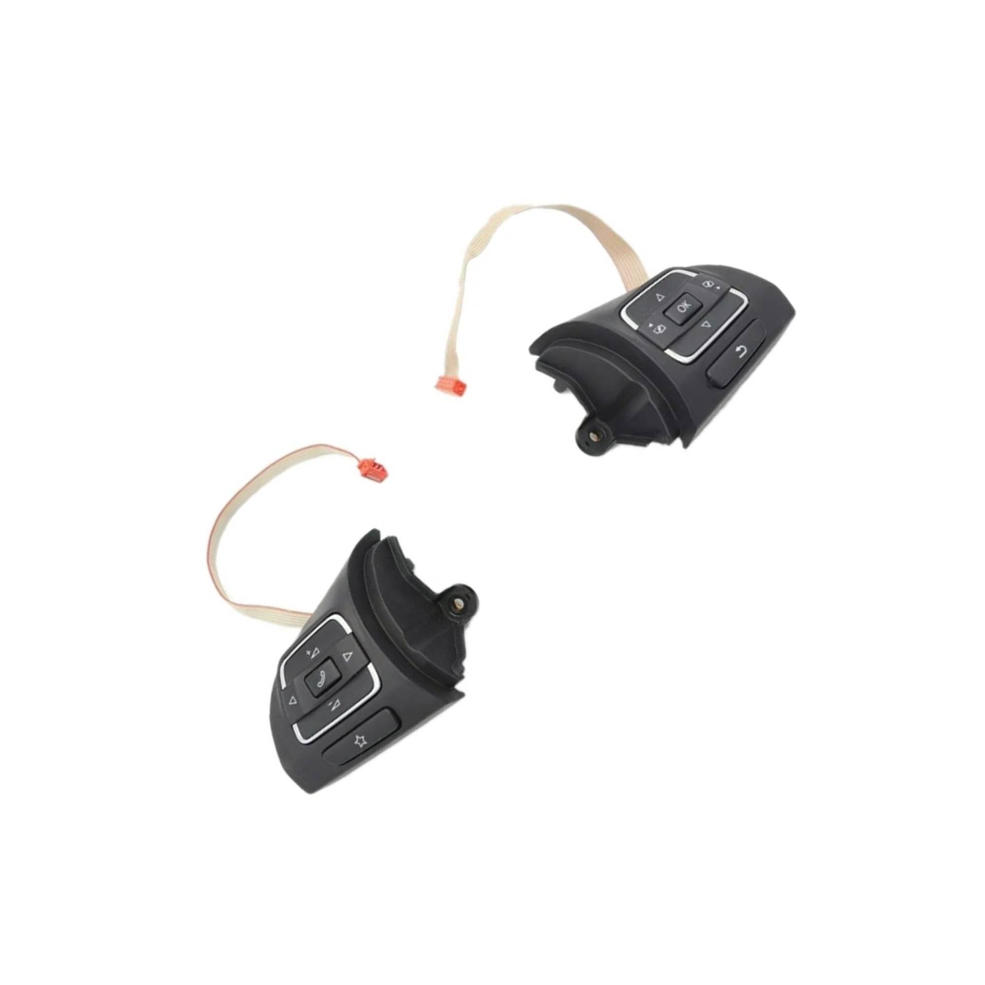 ZXYIWSDF Lenkrad Tasten Switch Kompatibel Mit VW Für Golf Für Plus 2008 2009 2010 2011 2012 2013 Autoschalter Lenkradschalter-Steuerknopf OE: 5C0959537A, 5C0959538A von ZXYIWSDF