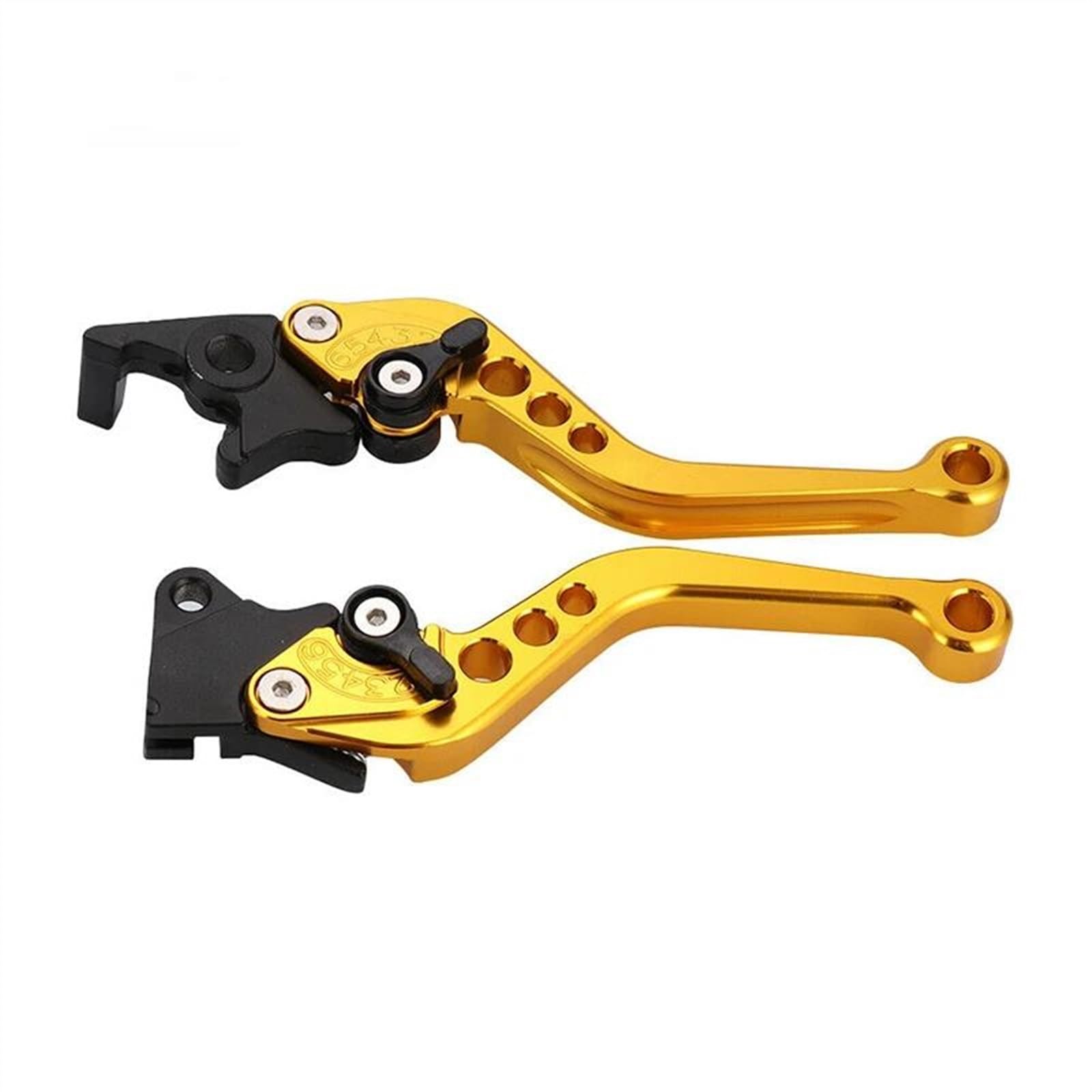 ZXYIWSDF Motorrad-Kupplungsbremshebel Universal-Motorradbremshebel Motorradzubehör Modifizierte Hupe Einstellbarer Handhebel Dirt Bike Kupplungsbremshebel(Yellow) von ZXYIWSDF