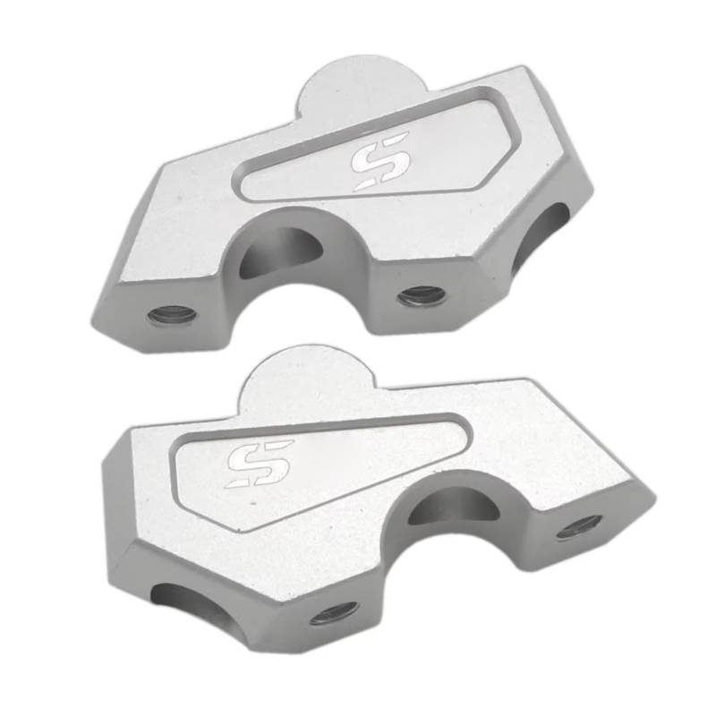 ZXYIWSDF Motorrad Lenkererhöhung Kompatibel Mit Für F750GS 2018 2019 Motorrad CNC Aluminium Lenker Riser 23mm Erhöhung Klemme Für Silber Lenker Riser von ZXYIWSDF